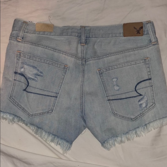 light wash, high rise American Eagle shorts - Picture 2 of 3